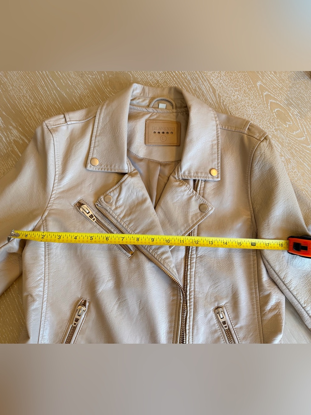 Anthropologie BLANK NYC Vegan Leather Moto Jacket, size L - Picture 5 of 5